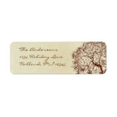 フェアリー素朴タールフォレストブラウンツリー差出人住所 ラベル (正面)