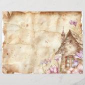 フェアリー素朴ホームヴィンテージスクラップブックジャーナル紙 (裏面)