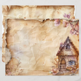 フェアリー素朴ホームヴィンテージスクラップブックジャーナル紙