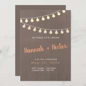 フェアリー素朴ライト結婚式招待状 招待状 (正面/裏面)