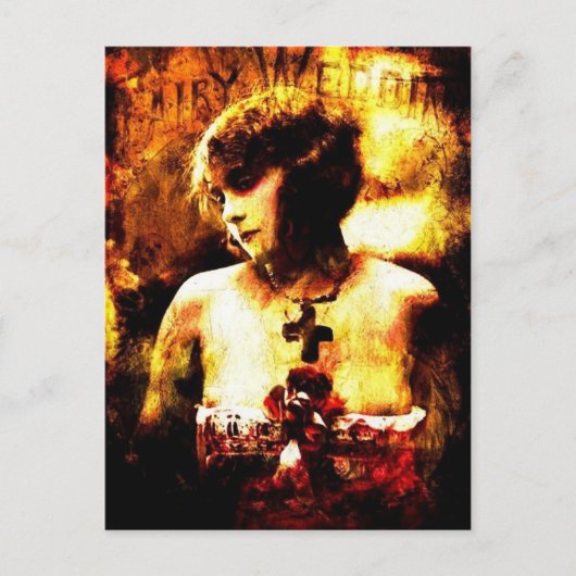 フェアリー結婚の葉書 ポストカード (正面)