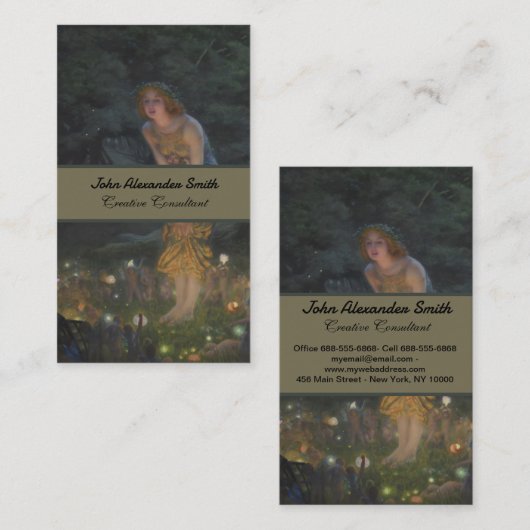 フェアリー絵を描サークル&ミッドサマーイブby Hughes 名刺 (正面/裏面)