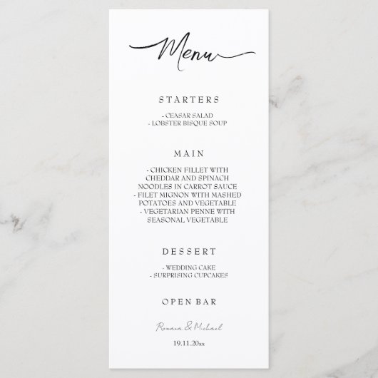 フェアリー芸術的フローラガーデンウォーターカラー メニュー (正面)