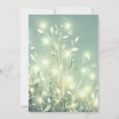 フェアリー茶きのこ野生のガーデンベビーガールシャワー 招待状 (裏面)