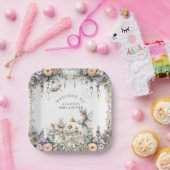 フェアリー茶フローラ魅惑パーティーベビーガールシャワー ペーパープレート (パーティー)