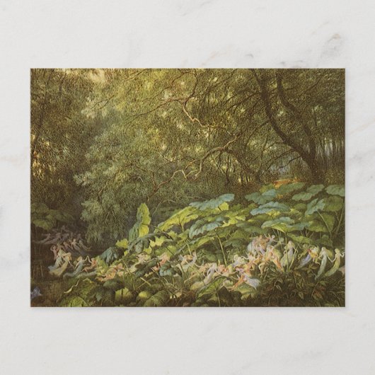 フェアリー葉アートのRichard Doyleによる波止場下 ポストカード (正面)