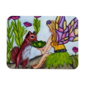 フェアリー葉スリスのステンドグラスの翼 マグネット (横)