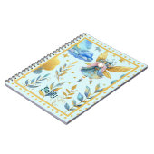 フェアリー誕生日ティール（緑がかった色）金ゴールドピンクプリンセスフェアリータリー ノートブック (左側)