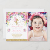 フェアリー誕生日招待状お洒落マジカルパーティー 招待状 (正面)