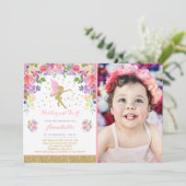 フェアリー誕生日招待状お洒落マジカルパーティー 招待状 (スタンド正面)