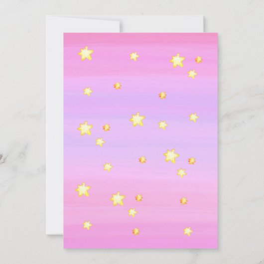 フェアリー誕生日招待状お洒落マジカルパーティー 招待状 (裏面)