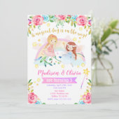 フェアリー誕生日招待状/ジョイントツインズパーティー 招待状 (スタンド正面)