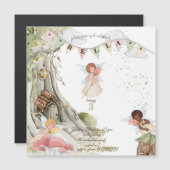 フェアリー誕生日磁気招待状 マグネット招待状 (正面/裏面)