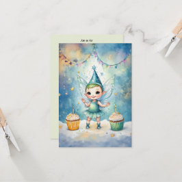 フェアリー誕生日魔法招待状 カード