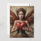 フェアリー赤いハートブランブル ポストカード (正面/裏面)