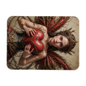 フェアリー赤いハートブランブル マグネット (横)