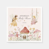 フェアリー赤ちゃんシャワーパーティードテーブルデコール スタンダードカクテルナプキン (正面)