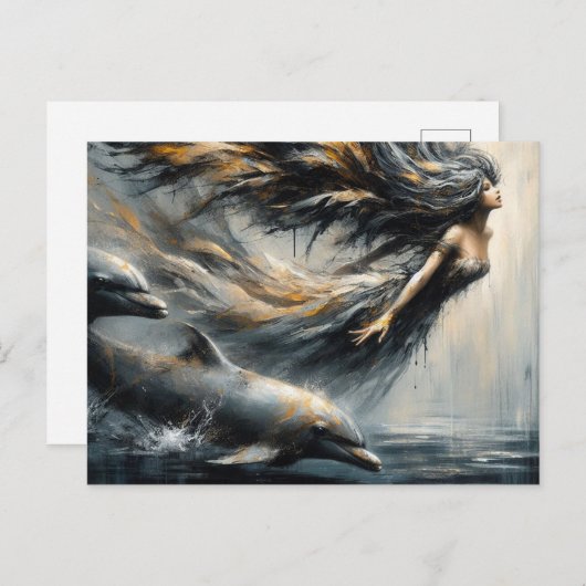 フェアリー遊ズとイルカ ポストカード (正面/裏面)