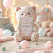 フェアリー1stバースデーガールエンチャントフォレストパーティー 招待状