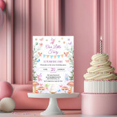 フェアリー1stバースデーガールエンチャントフォレストパーティー 招待状