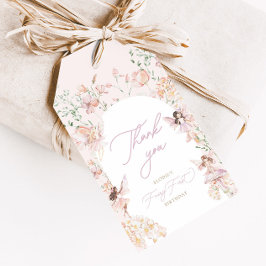 フェアリー1stピンクフローラガールズ誕生日 ギフトタグ