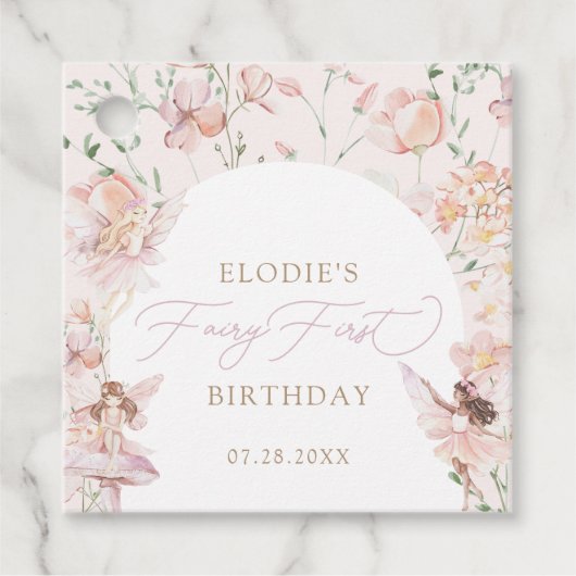 フェアリー1stピンクフローラガールズ誕生日 フェイバータグ (正面)