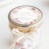 フェアリー1stピンクフローラガールズ誕生日 ラウンドシール