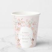 フェアリー1stピンクフローラガールズ誕生日 紙コップ (正面)