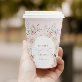 フェアリー1stピンクフローラガールズ誕生日 紙コップ