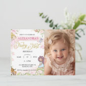 フェアリー1stファースト誕生日ガールフォトフォレスト 招待状 (スタンド正面)