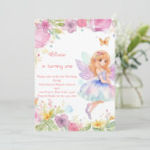 フェアリー1st誕生日招待状 招待状 (スタンド正面)