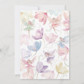 フェアリー1th誕生日レインボーフェアリー女の子 招待状 (裏面)