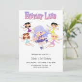 フェアリー3rdバースデーガールパーティー 招待状 (スタンド正面)