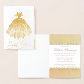 フェアリー・ウィング・ガウン | ゴージャスゴールデンファンタジー誕生日 箔カード (ディスプレー)