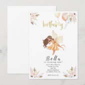 フェアリー ウォーターカラー ベイビー インビテーション (正面/裏面)