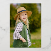 フェアリー・ガーデンありがとうNotecard 箔招待状 (裏面)