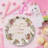 フェアリー・ガーデンの誕生日に羽ばたいてキラキラしよう ペーパープレート (パーティー)