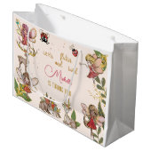 フェアリー・ガーデンの誕生日に羽ばたいてキラキラしよう ラージペーパーバッグ (正面アングル)