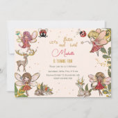 フェアリー・ガーデンの誕生日に羽ばたいてキラキラしよう 招待状 (正面)