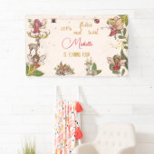 フェアリー・ガーデンの誕生日に羽ばたいてキラキラしよう 横断幕 (インサイチュ)