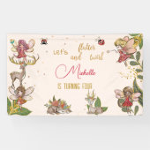 フェアリー・ガーデンの誕生日に羽ばたいてキラキラしよう 横断幕 (横)