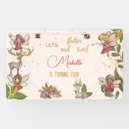 フェアリー・ガーデンの誕生日に羽ばたいてキラキラしよう 横断幕