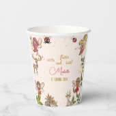 フェアリー・ガーデンの誕生日に羽ばたいてキラキラしよう 紙コップ (裏面)