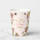 フェアリー・ガーデンの誕生日に羽ばたいてキラキラしよう 紙コップ (正面)