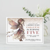 フェアリー・ガールの5歳の誕生日パーティーへの招待 招待状 (スタンド正面)