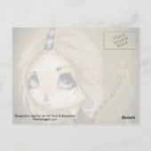 フェアリー・ドラゴン葉書グリーン ポストカード (裏面)