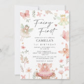 フェアリー・ファースト・ガールお洒落・バースデーパーティー 招待状 (正面)