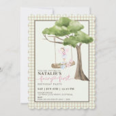 フェアリー・ファースト・ガールの誕生日パーティー パーソナライズされた 招待状 (正面)