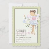 フェアリー・ファースト・ガールの誕生日パーティー パーソナライズされた 招待状 (正面)