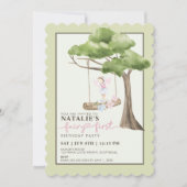 フェアリー・ファースト・ガールの誕生日パーティー パーソナライズされた 招待状 (正面)